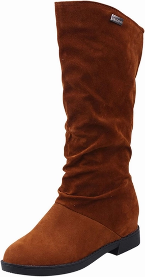 Cowboy Boots for Women Suede Wide Calf Cowgirl Boots Wide Calf Knee High Boots Classic Winter Autumn Warm Boots