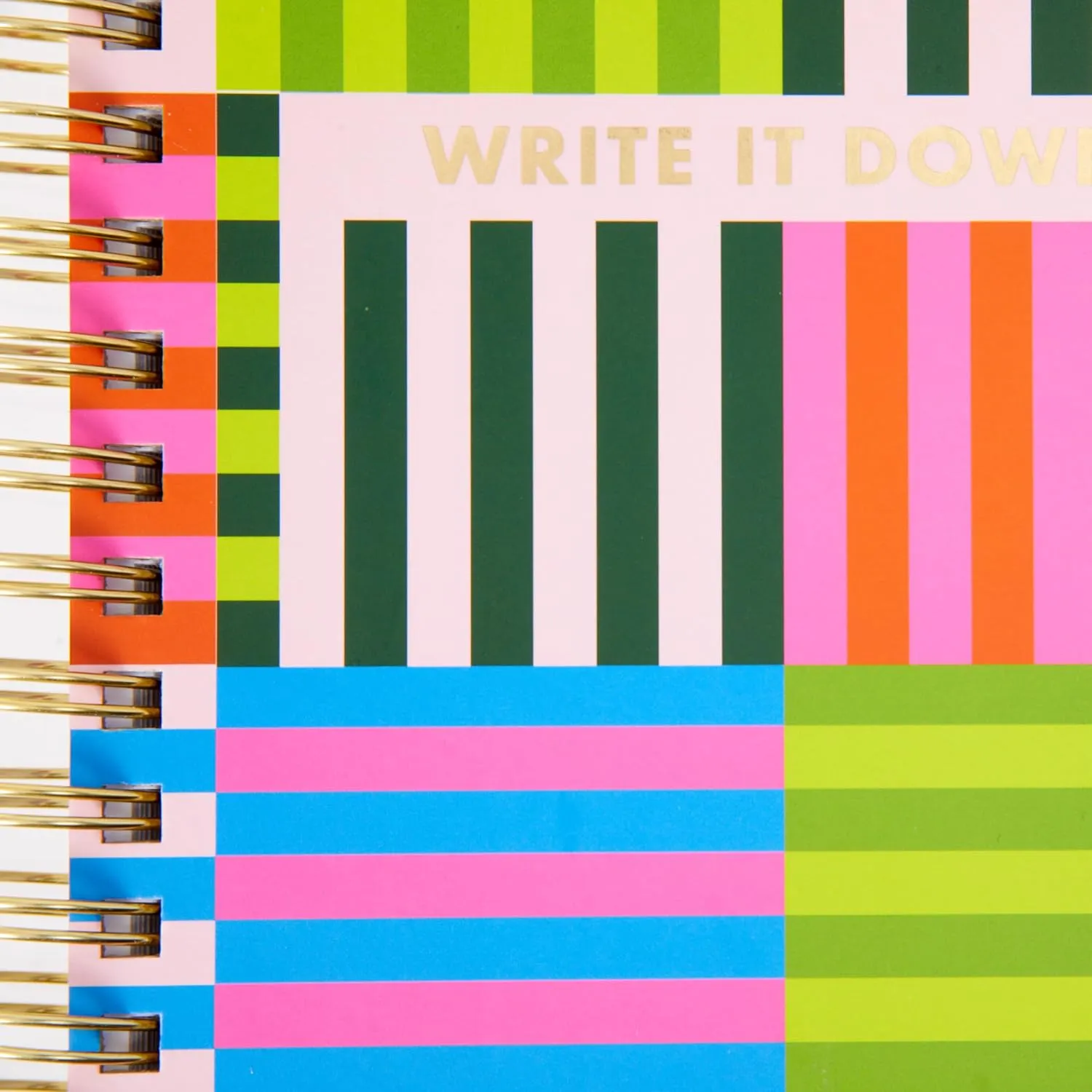 C.R. Gibson MJN2-25648 Signature Bold Stripes Twin Wire 3-in-1 Blank, Dot Grid, and Lined Journal with 480 Pages, 8.5" x 8.5", Multicolor