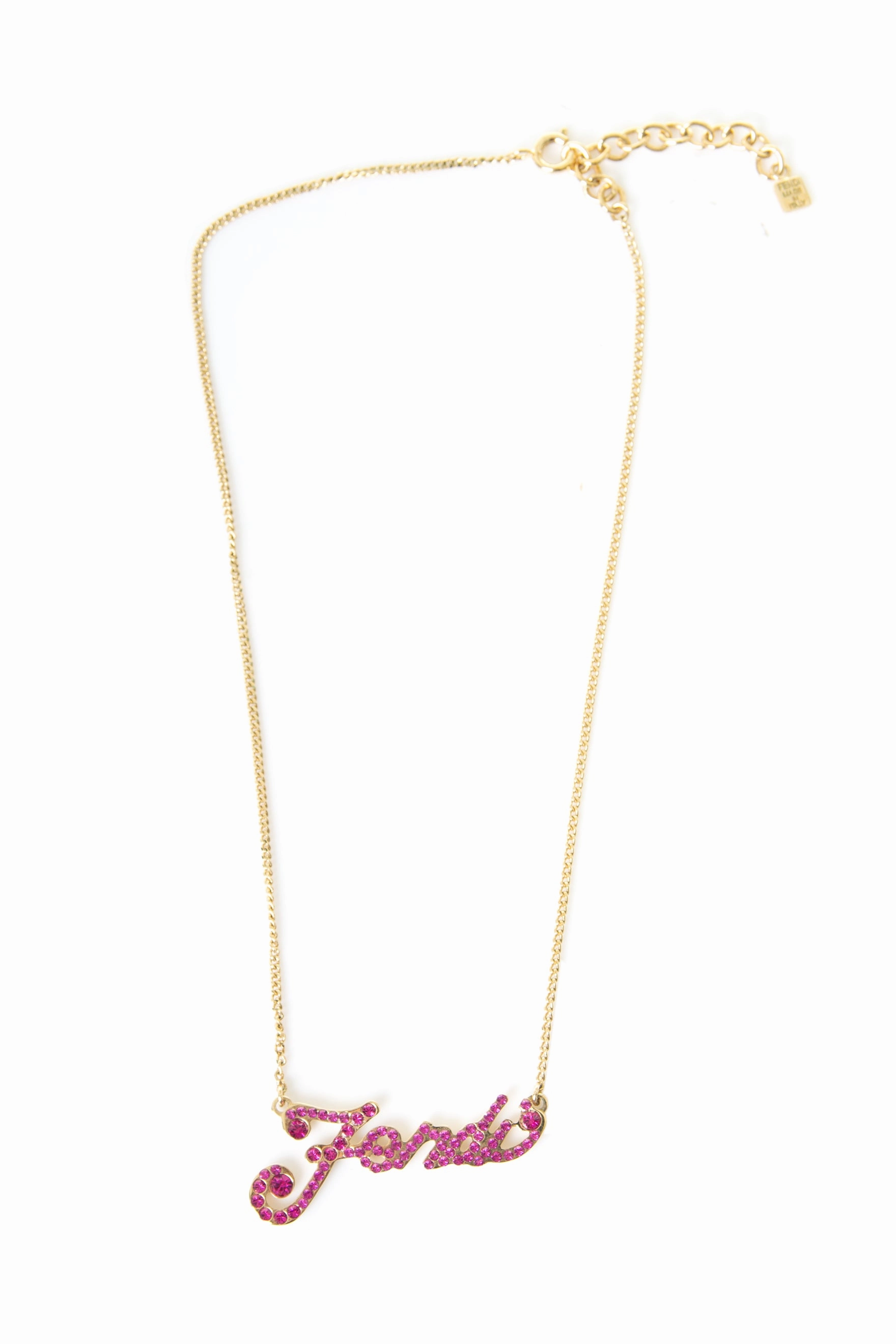 Crystal Script Necklace