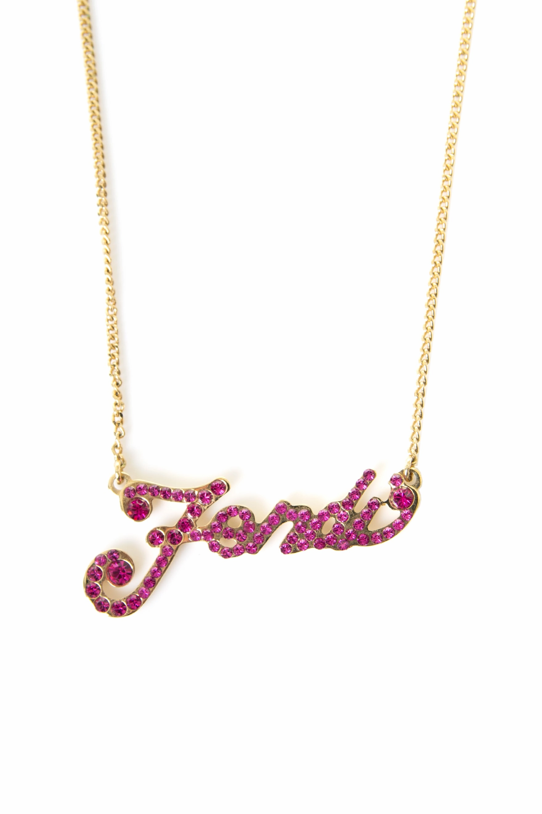 Crystal Script Necklace