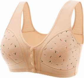 Daisy Bras for Older Women Front Closure Bra Cotton Bra Full Coverage Comfortable Bra No Underwire Plus Size Bra