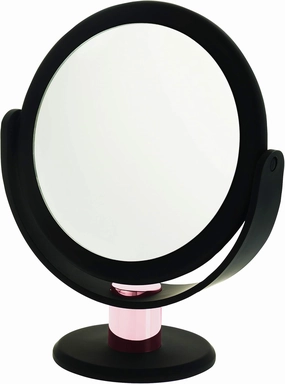 Danielle Creations Metallic Soft Touch Vanity Mirror x10 Magnifying - Black & Rose Gold