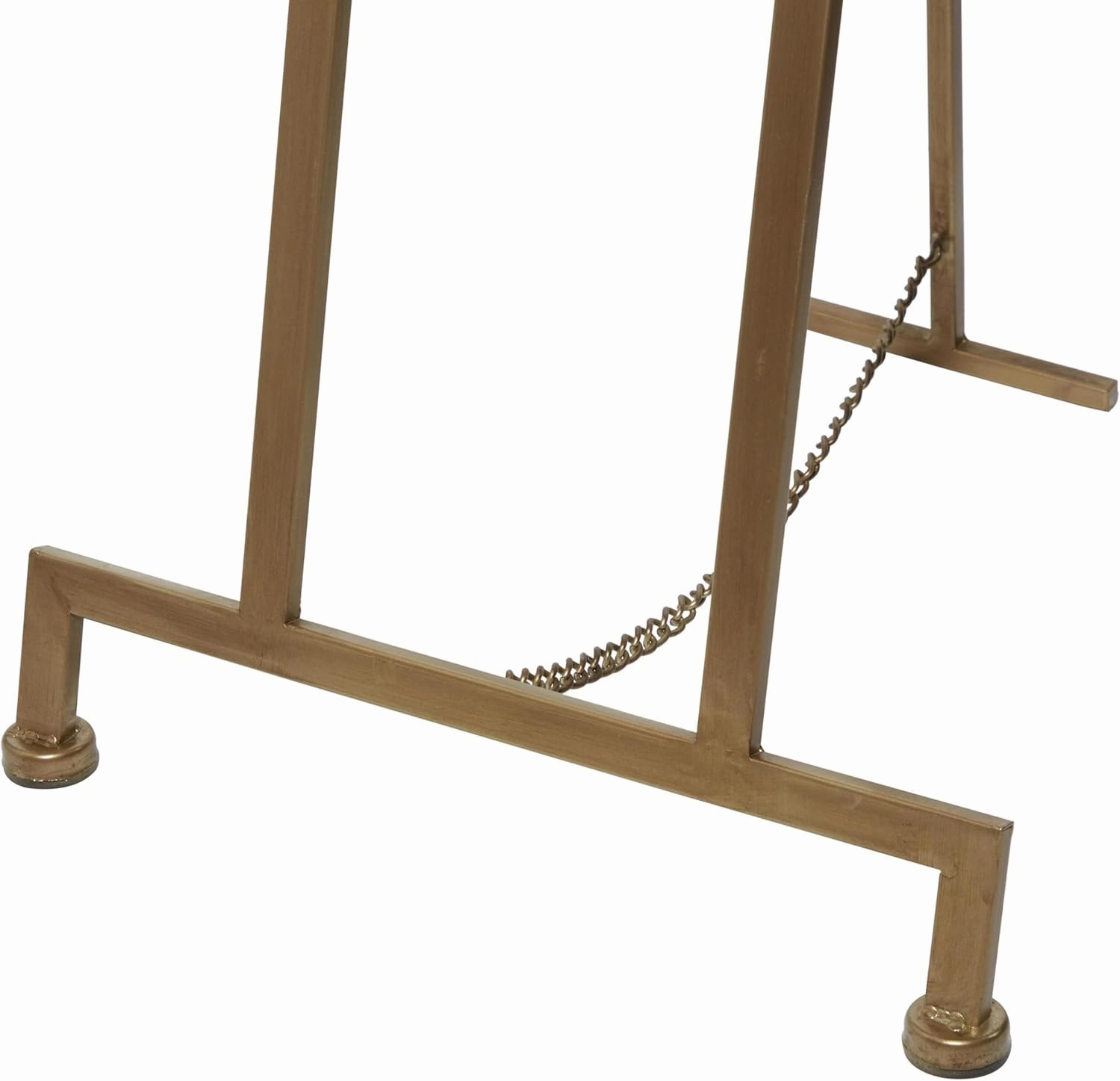 Deco 79 Metal Display Easel Large Adjustable 3 Tier Floor Standing Easel with Chain Support, Display Stand 16" x 19" x 57", Gold