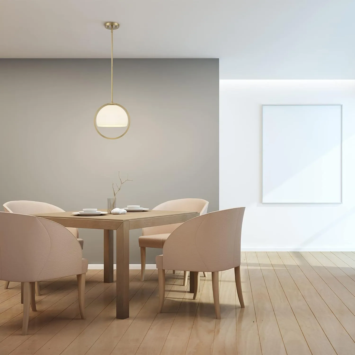 DESIGNERS FOUNTAIN Eterna 1 Light Pendant, Brushed Gold, D274M-12P-BG