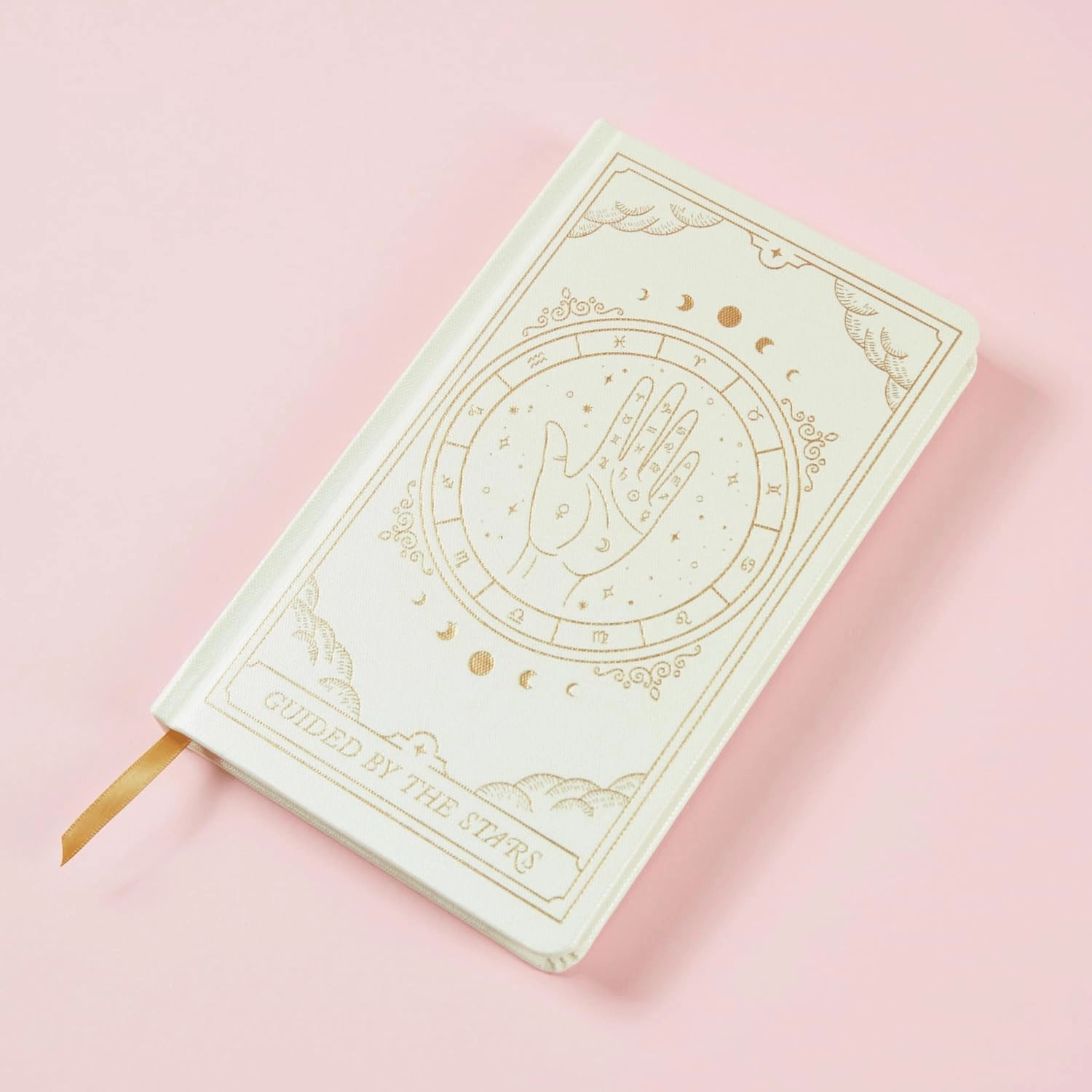 DesignWorks Ink 5.125" x 8.25" Bound Journal Notebook with 256 Lined Pages and Ribbon Marker for Work, Writing, Journaling, Zodiac with Gold Foil Accent
