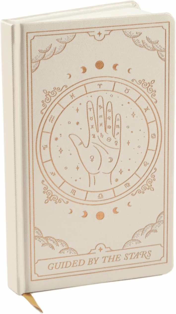 DesignWorks Ink 5.125" x 8.25" Bound Journal Notebook with 256 Lined Pages and Ribbon Marker for Work, Writing, Journaling, Zodiac with Gold Foil Accent