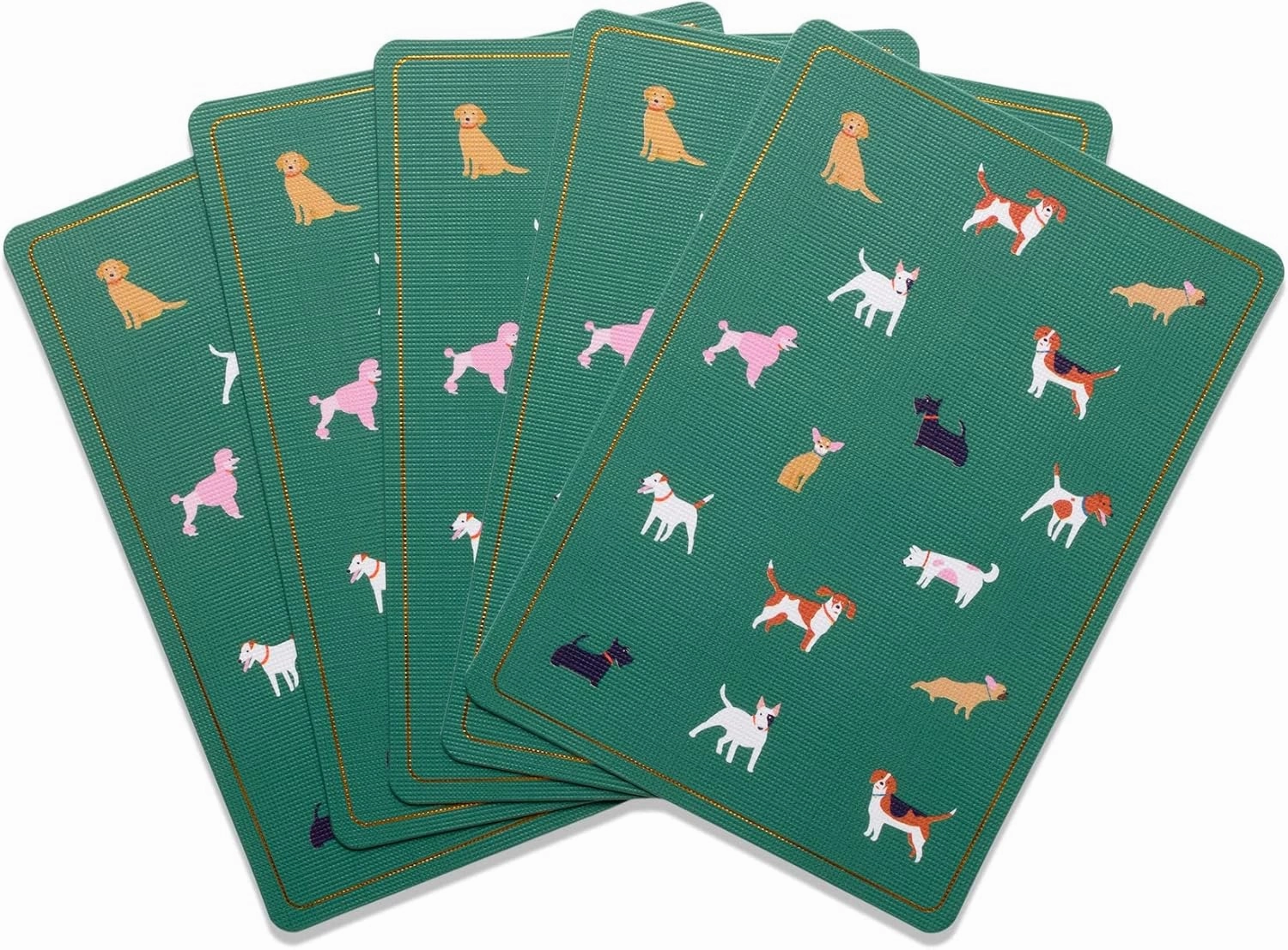 DesignWorks Ink Standard Index Decorative Playing Cards for Poker, Solitaire, and Other Card Games - Dogs