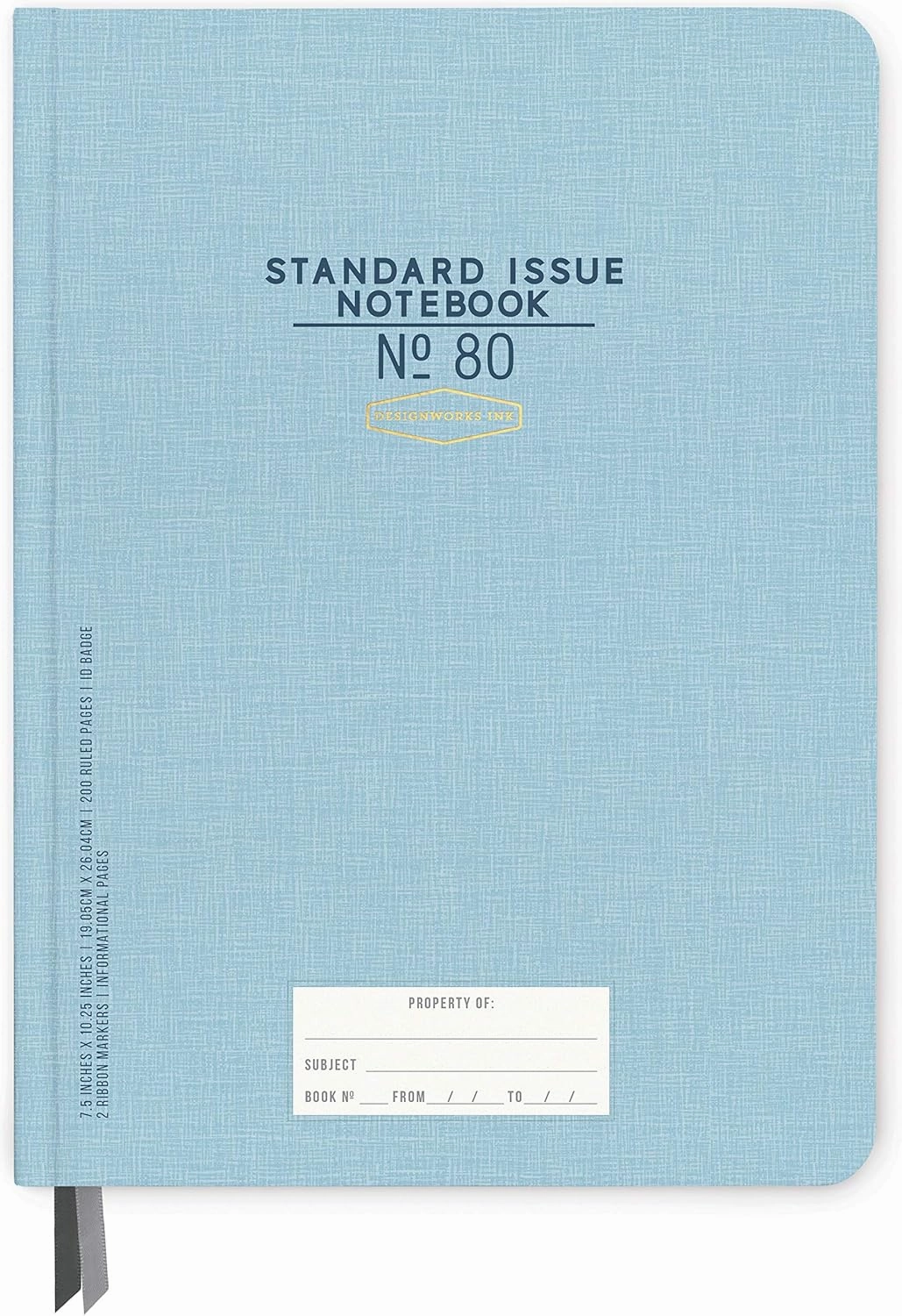 DesignWorks Ink Standard Issue Notebook No. 80 (7.5" x 10.25"), Blue