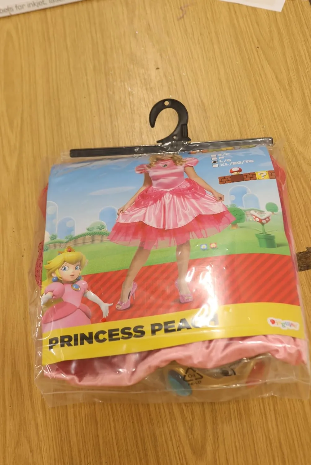Disguise Princess Peach Costume, Official Nintendo Super Mario Bros Dress and Crown