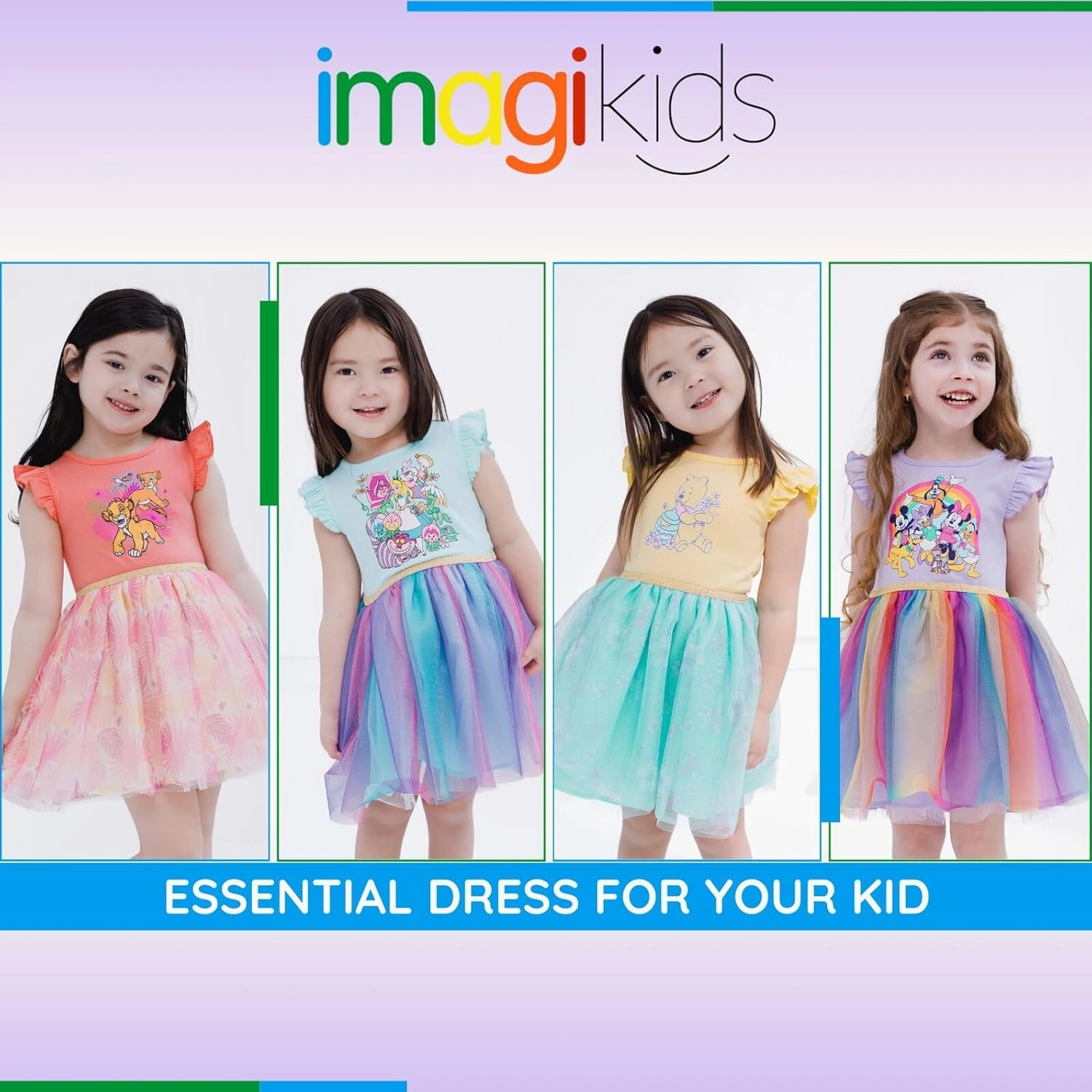 Disney Tulle Tutu Dress Infant to Big Kid Sizes (12 Months - 18-20)