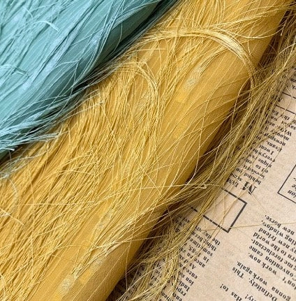 Dobby Long-Fringed Plain Weave - Yellow