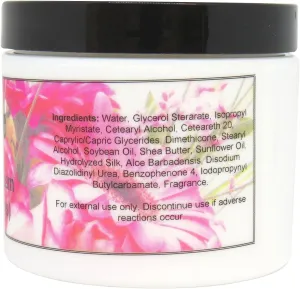 Eclectic Lady Wild Rose Satin and Silk Cream, Body Cream, Body Lotion, 2 oz - Shea Butter, Aloe, Silk Amino Acids, Vitamin E, Phthalate-Free, Handcrafted in USA - Perfect For Women