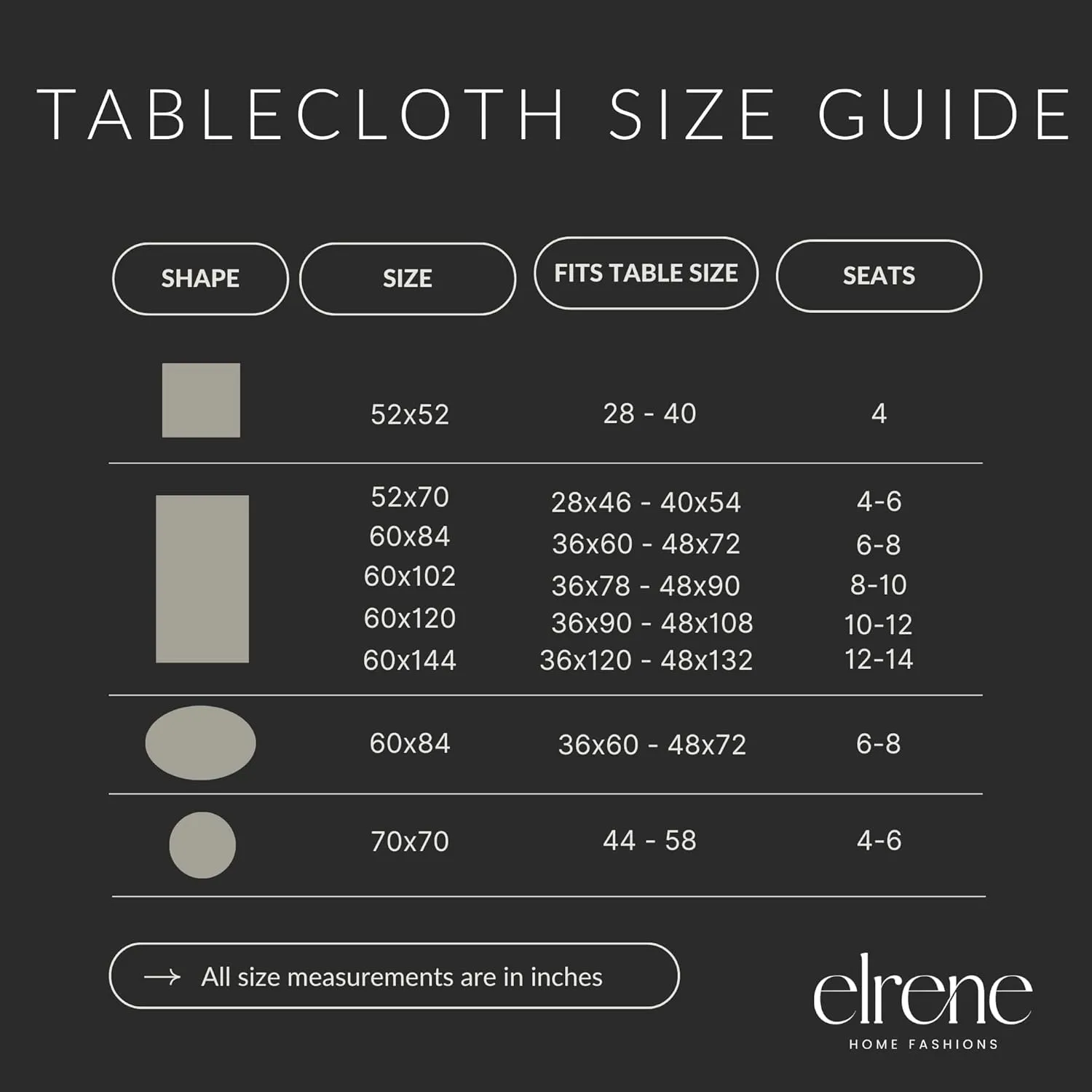 Elrene Home Fashions Woodland Spruce Metallic Foil Printed Fabric Holiday/Christmas Rectangle Dining Tablecloth, 60"x120"