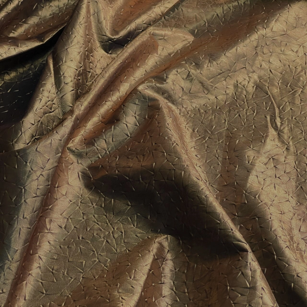 Embossed Triangle Bonded Satin - Dark Goldenrod
