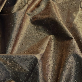 Embossed Triangle Bonded Satin - Dark Goldenrod