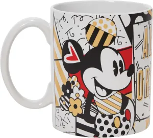 Enesco Disney Britto Midas Mickey and Minnie Mouse Always Original Coffee Mug, 18 Ounce, Multicolor