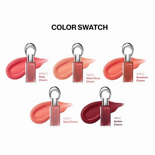ENTROPY Makeup 2-in-1 Charm Shiny Glowy Lip & Cheek Gloss Tint Keychain, High Pigment Long Lasting Lip Color & Plumping Gloss, C4 Sun Stone Charm