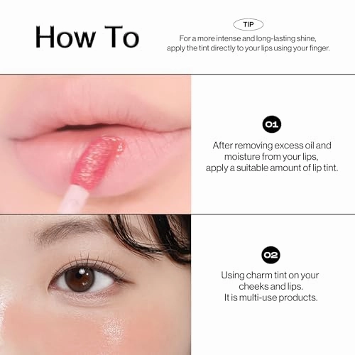 ENTROPY Makeup 2-in-1 Charm Shiny Glowy Lip & Cheek Gloss Tint Keychain, High Pigment Long Lasting Lip Color & Plumping Gloss, C6 Water Wood Charm