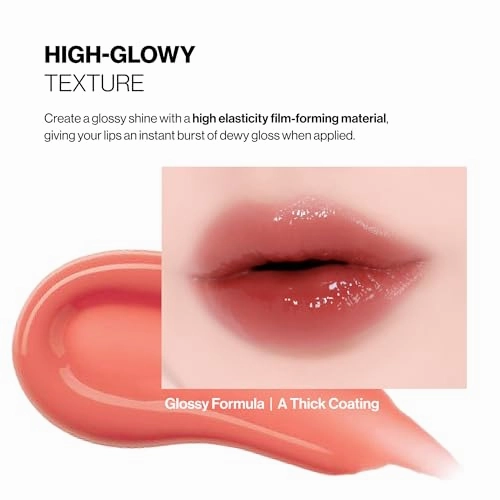 ENTROPY Makeup 2-in-1 Charm Shiny Glowy Lip & Cheek Gloss Tint Keychain, High Pigment Long Lasting Lip Color & Plumping Gloss, C7 Spinel Charm