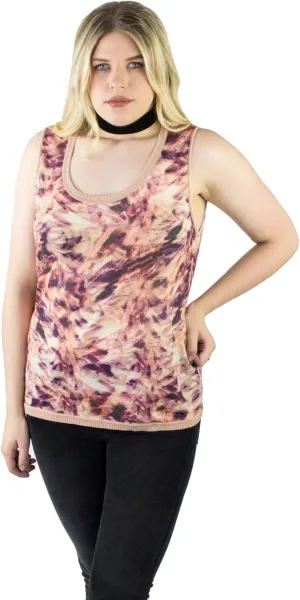 Escada Sejanka Fantasy Tank Top, Fantasy (Pink Multi), XL