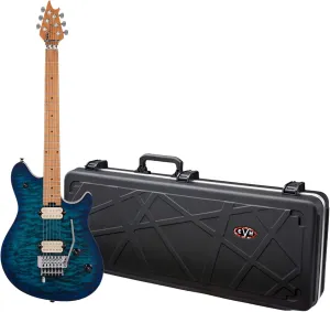EVH Wolfgang Special QM 6-String Electric Guitar with Maple Fingerboard (Right-Hand, Chlorine Burst) Bundle with EVH Wolfgang Solid Body Electric Guitar Weather-Resistant Hard Case(Black) (2 Items)