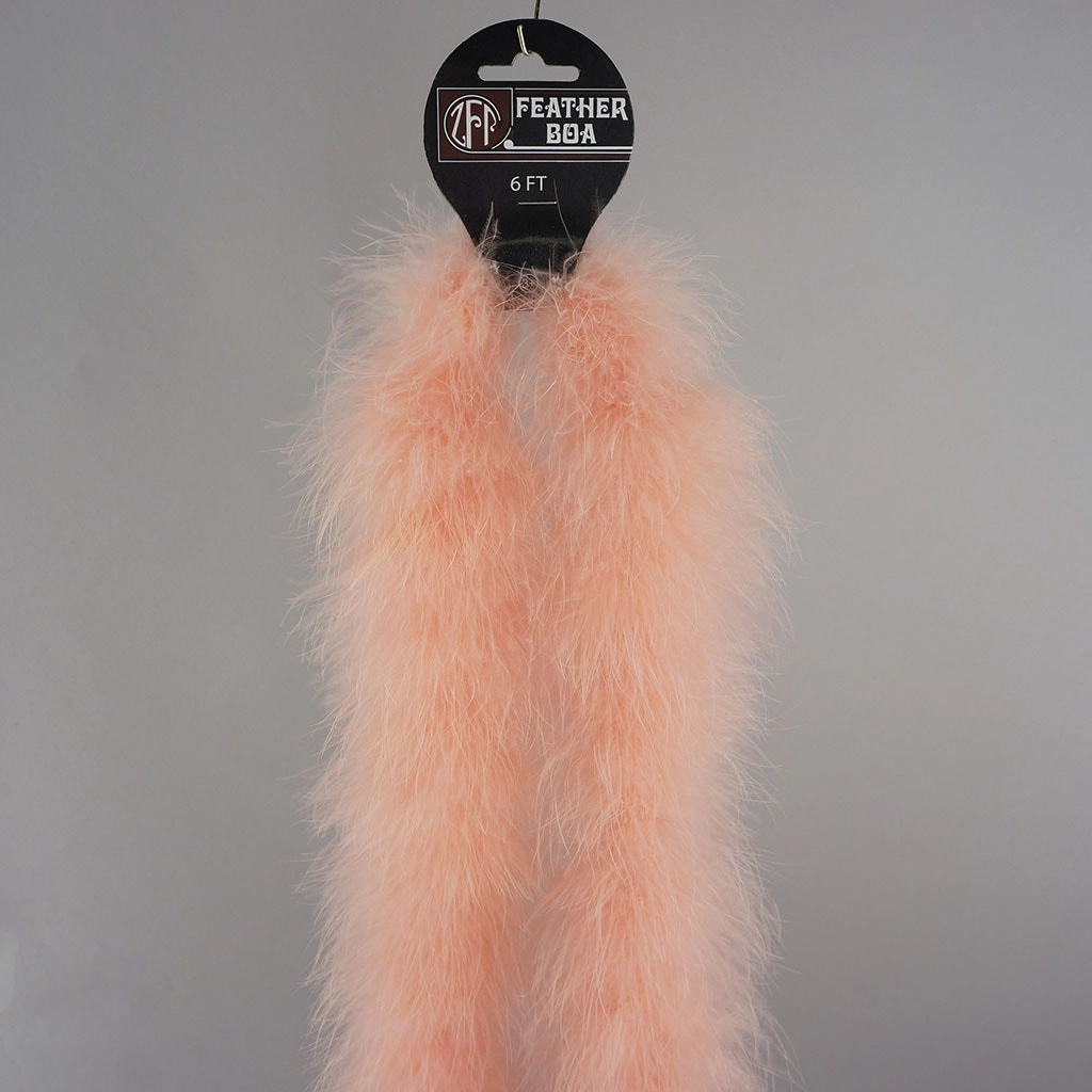 Extra Thick Marabou Feather Boa - Apricot Blush