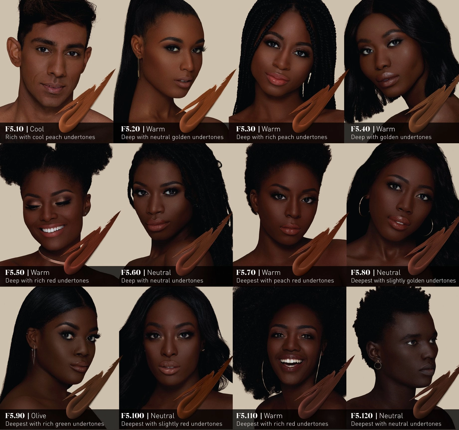 F5.70 - FLUIDITY Knowledgeable staff FOUNDATION Exclusive selection FULL-COVERAGE