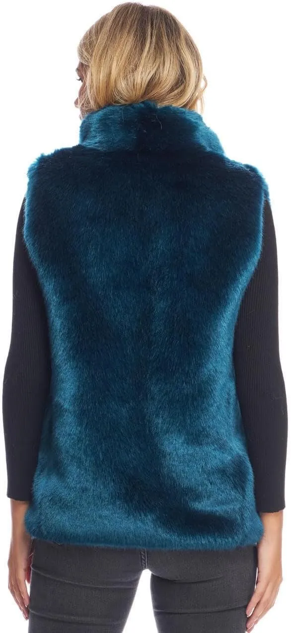 Fabulous-Furs Donna Salyers Rose Quartz Mink Faux Fur Couture Hook Vest