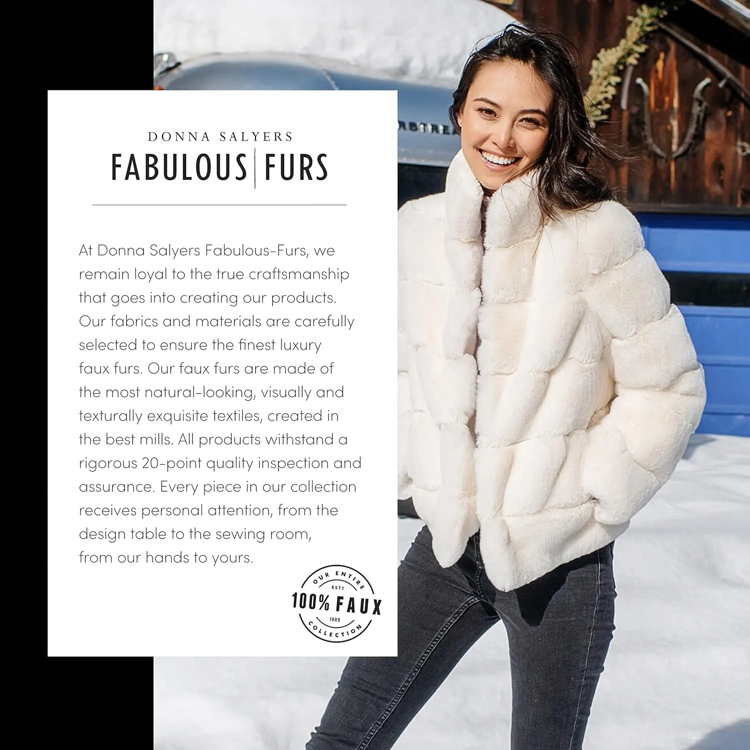 Fabulous-Furs Donna Salyers Rose Quartz Mink Faux Fur Couture Hook Vest