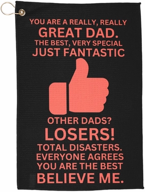 Fantastic Dad Golf Towels - Gift for Father's Day, Golf Lovers, Dad's Birthday, Unique Golf Accessories, Trump Gift for Him