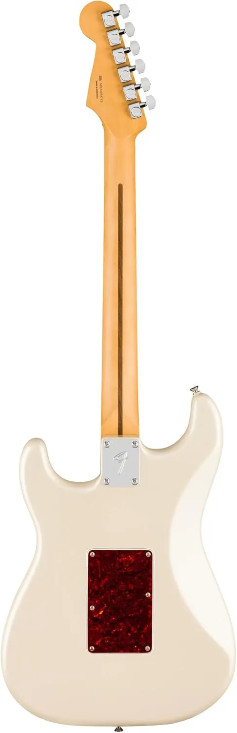 Fender Player II Modified Stratocaster HSS Floyd Rose - Olympic Pearl Bundle with Gig Bag, Strap, Cable, 3-Pack Picks, and Guitar Cleaning Kit