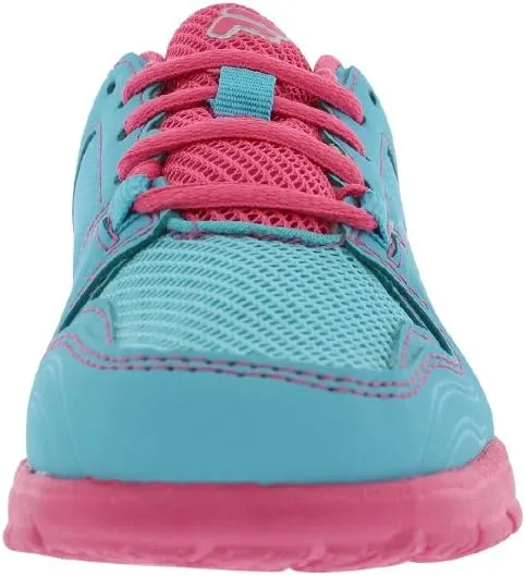 Fila Girls' Speed Runner Skate Shoe, Pink Glo/Safety Yellow/Metallic Silver