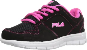 Fila Girls' Speed Runner Skate Shoe, Pink Glo/Safety Yellow/Metallic Silver