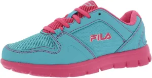 Fila Girls' Speed Runner Skate Shoe, Pink Glo/Safety Yellow/Metallic Silver