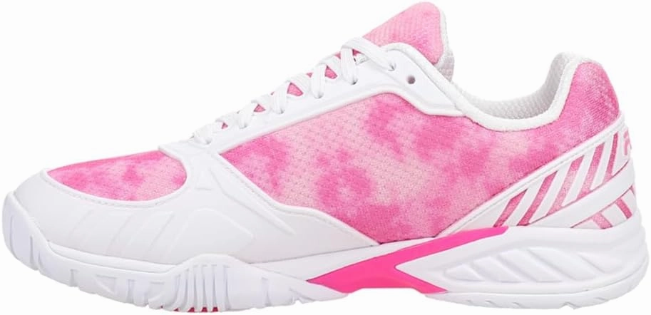 Fila Volley Zone Tie Dye Womens Pickleball Shoe Pink Glo/White/Metallic Silver
