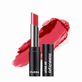 FLiCKA Wear Me Everywhere Creamy Matte Lipstick Fire To The Rain - Peach