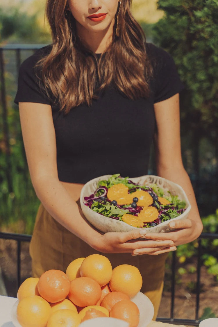 Flow Resin Salad Bowl | Peach Blush