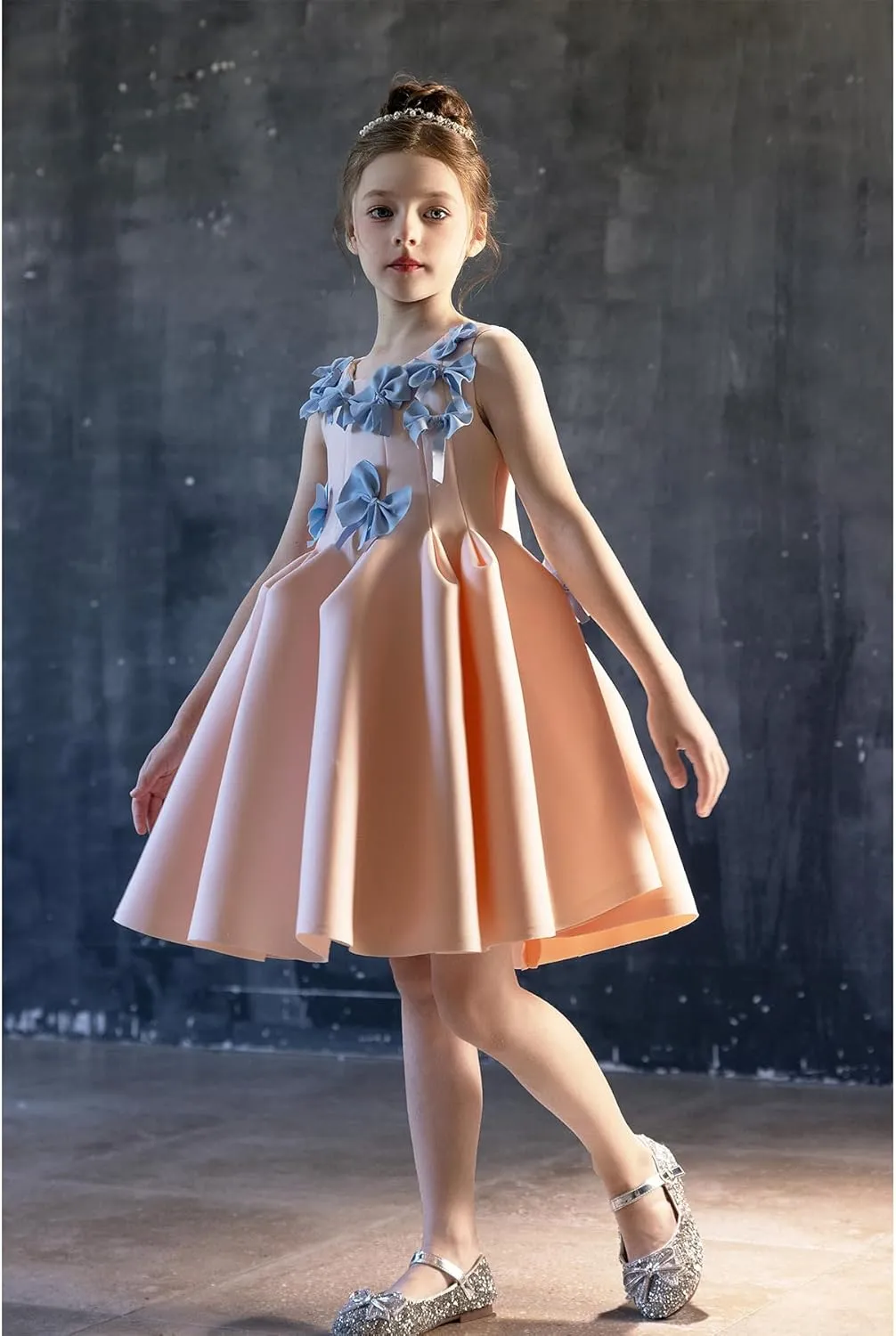 Flower Girl Dress Ruffle Satin Lace Tulle Beads Flower Decoration Toddler Wedding Birthday Party Evening Dress