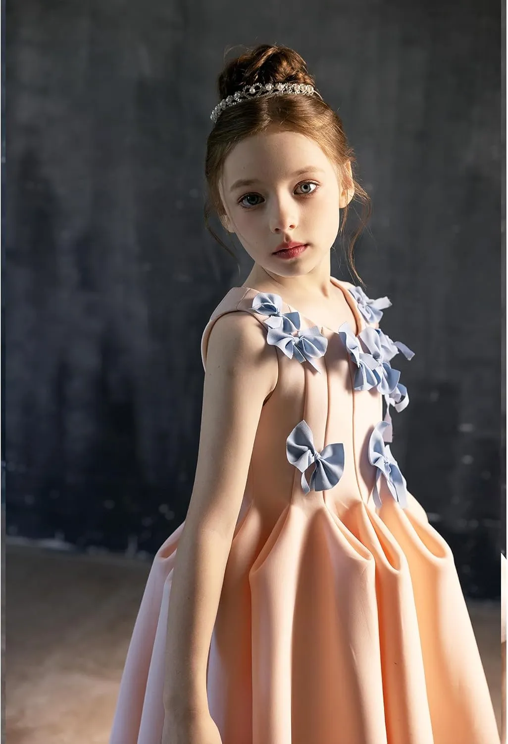 Flower Girl Dress Ruffle Satin Lace Tulle Beads Flower Decoration Toddler Wedding Birthday Party Evening Dress