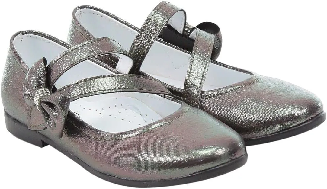 Flower Girls Mary Janes Dress Shoes Flat Birthday Wedding Footwear