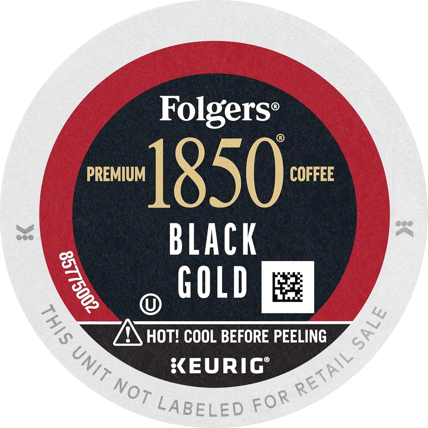 Folgers 1850 Black Gold Dark Roast Coffee, 60 Keurig K-Cup Pods