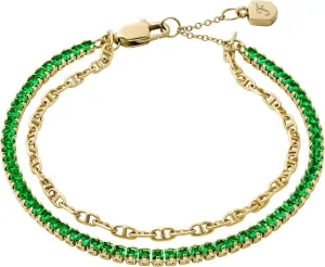 Fossil Women's Stainless Steel Gold-Tone Beaded Bracelet