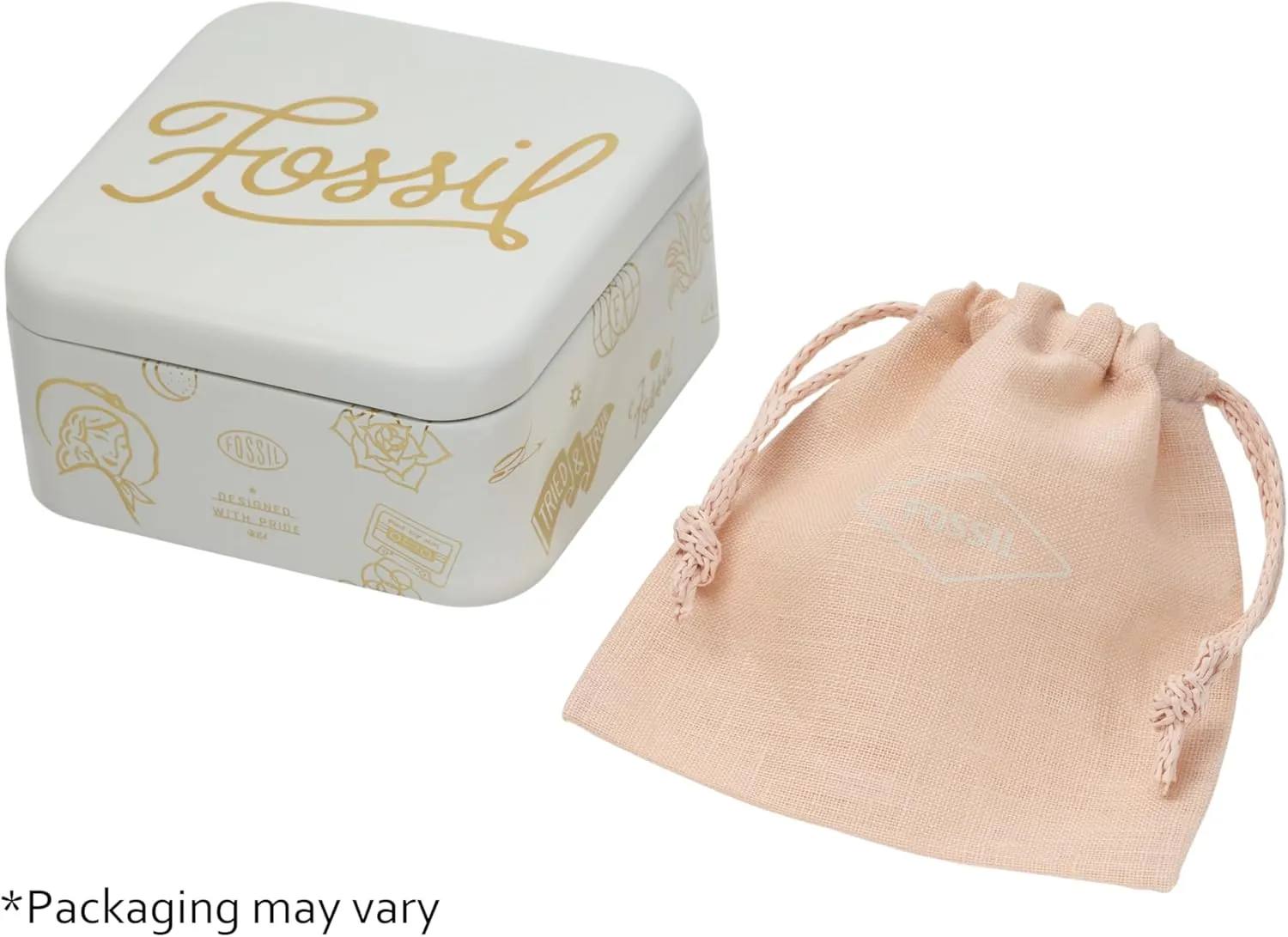 Fossil Women's Stainless Steel Gold-Tone Beaded Bracelet