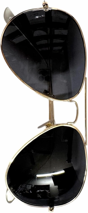 Foster Grant Classic Aviator Sunglasses, Gold Metal Frame with polarized Dark Lenses, UV Protection FGMP2012