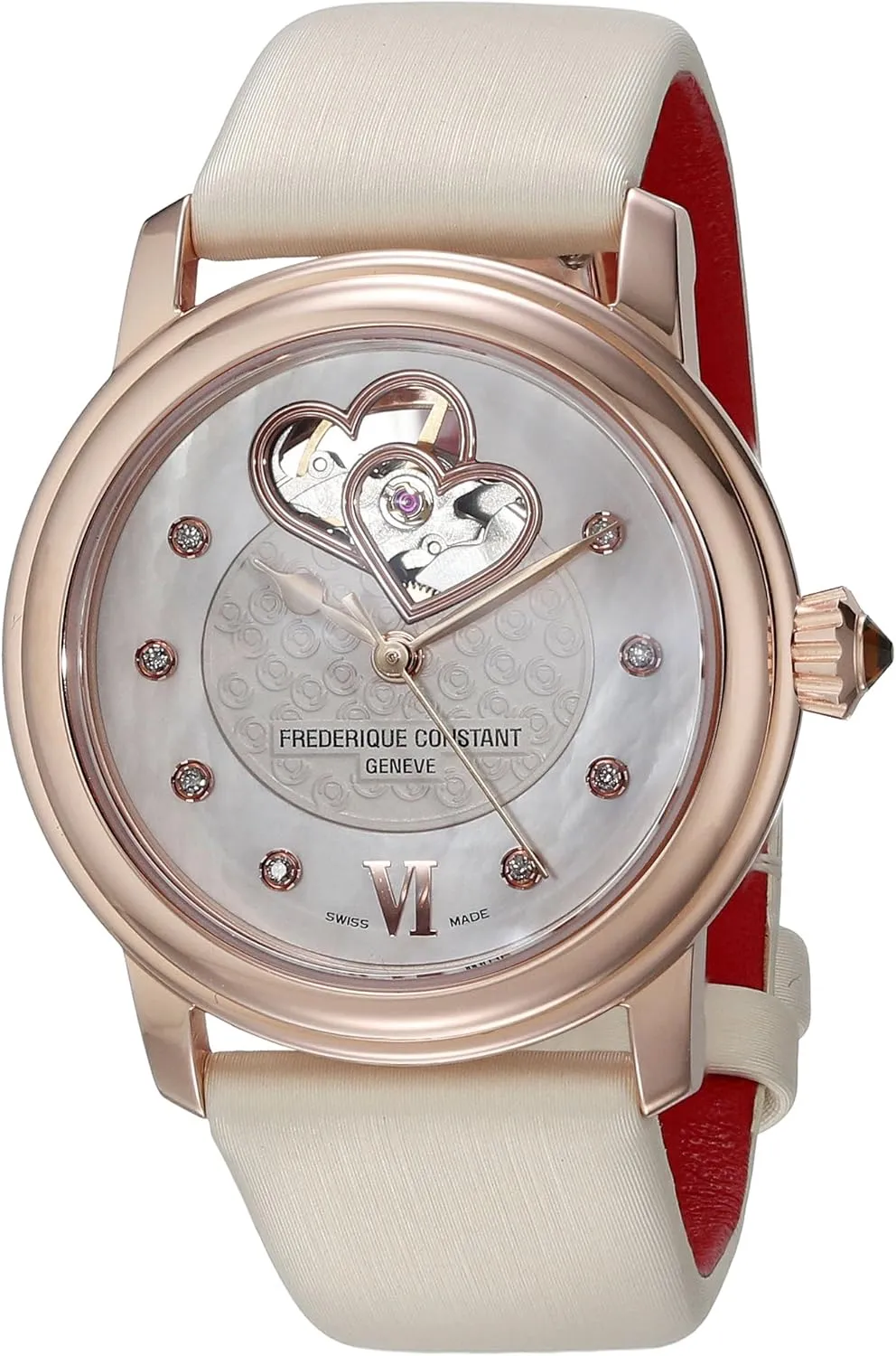 Frederique Constant Women's FC310WHF2P4 Analog Display Swiss Automatic White Watch