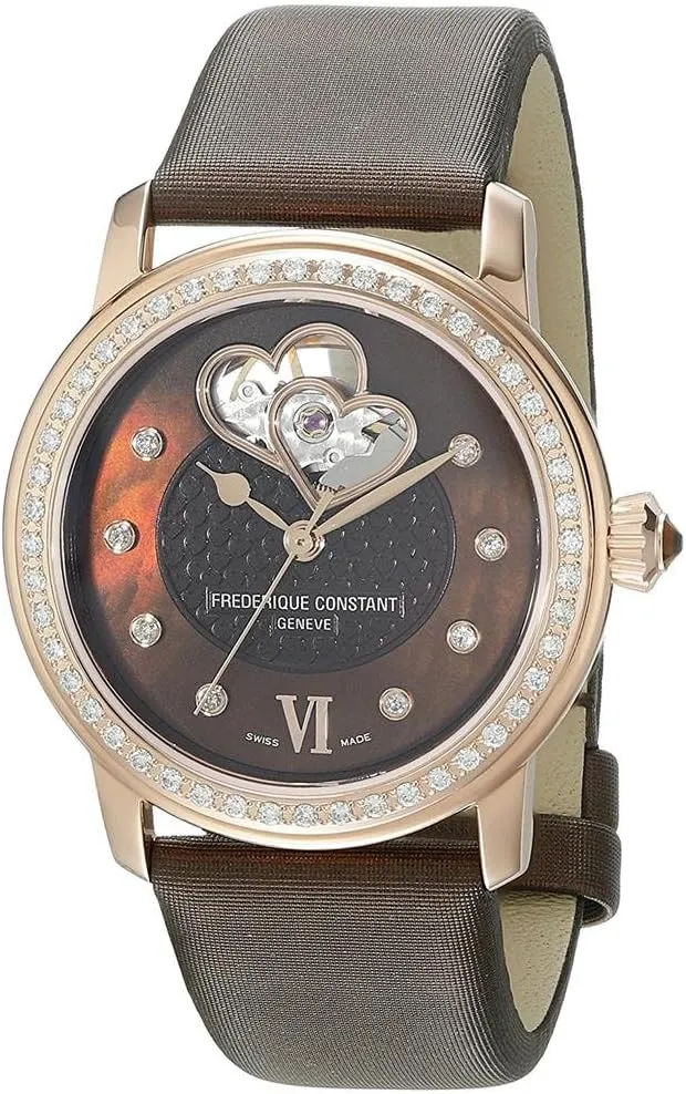 Frederique Constant Women's Heart Beat Watch, Brown
