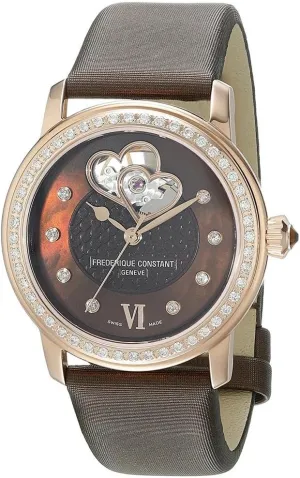 Frederique Constant Women's Heart Beat Watch, Brown