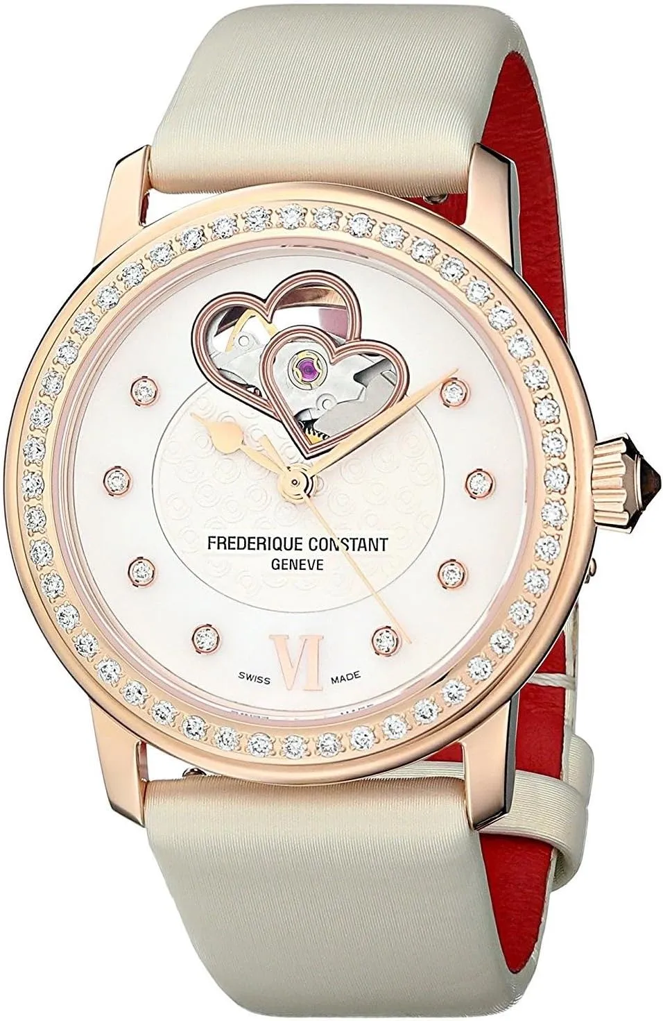 Frederique Constant World Heart Federation Rose Gold Plated Womens Watch FC-310WHF2PD4