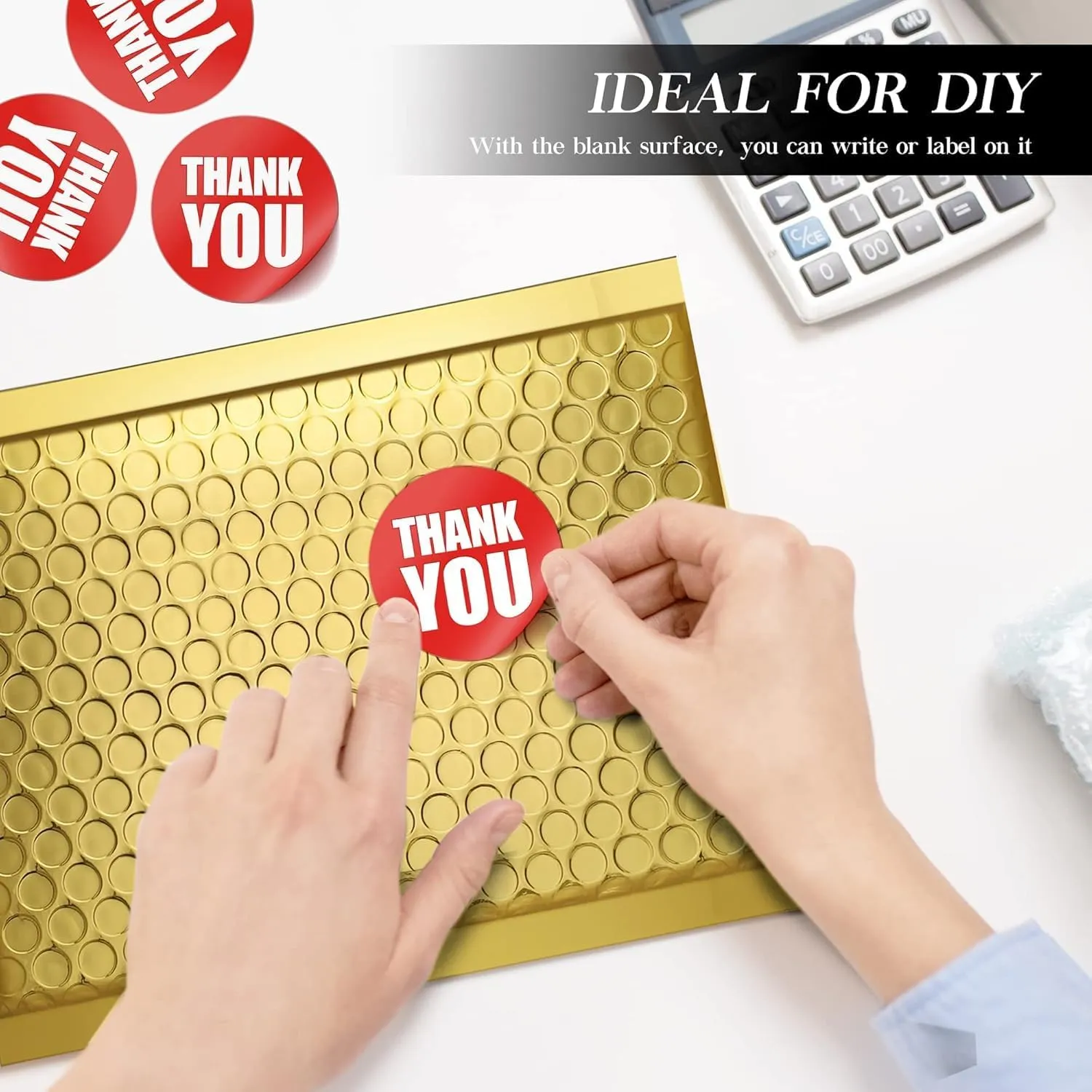 Fuxury Bubble Mailers 6x10" 300 Pack, Strong Adhesion and Thick Metallic Bubble Envelopes,Waterproof Padded Envelopes,Durable Padded Mailers Packing Bag for Jewelry, Makeup Supplies，Bulk #0 Gold