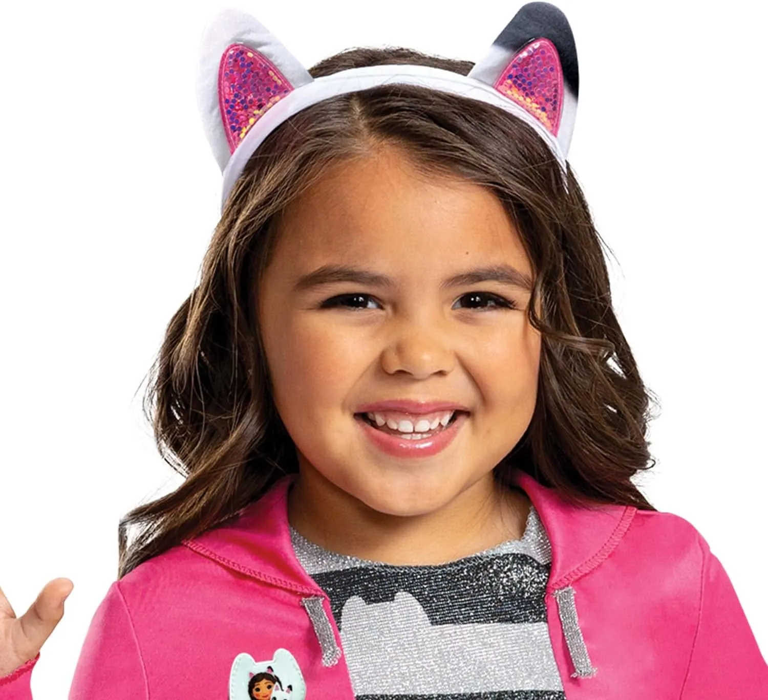 Gabby Costume for Kids, Official Gabby's Dollhouse Costume and Cat Ears Headband, Toddler Size